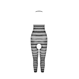 Сітчастий бодістокінг з відкритим животом Passion BS081 black - №6