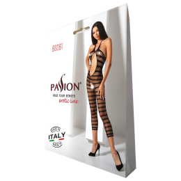 Сітчастий бодістокінг з відкритим животом Passion BS081 black - №9