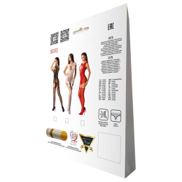 Ажурний бодістокінг з панчохами Passion BS082 white - №6