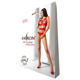 Сексуальний боді з вирізами Passion BS083 red - №5