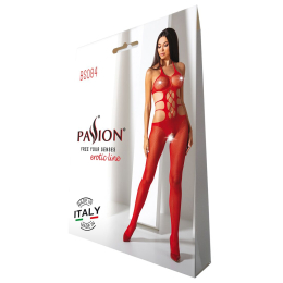 Еротичний бодістокінг Passion BS084 red - №5