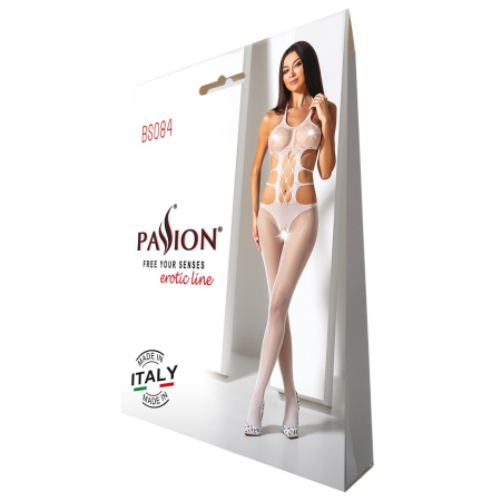 Еротичний бодістокінг Passion BS084 white - фото №5