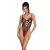 Еротичний боді з малюнком Passion LOVELIA BODY L/XL, black - фото