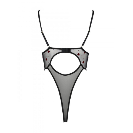 Еротичний боді з малюнком Passion LOVELIA BODY L/XL, black - фото №6