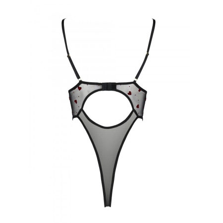 Еротичний боді з малюнком Passion LOVELIA BODY S/M, black - фото №6