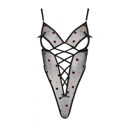 Еротичний боді з малюнком Passion LOVELIA BODY S/M, black - фото №5