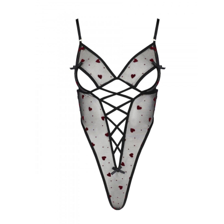 Еротичний боді з малюнком Passion LOVELIA BODY XXL/XXXL, black - фото №5