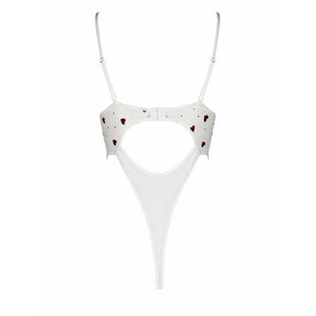 Еротичний боді з малюнком Passion LOVELIA BODY S/M, white - фото №6