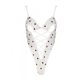 Еротичний боді з малюнком Passion LOVELIA BODY XXL/XXXL, white - - фото №5