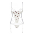 Корсет з підв'язками, стрінги Passion LOVELIA CORSET XXL/XXXL, white - фото №5