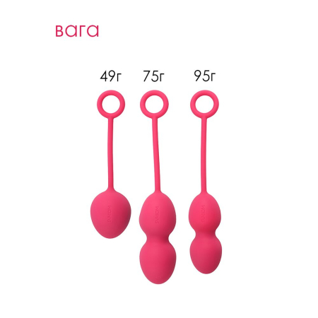 Набір вагінальних кульок зі зміщеним центром ваги Svakom Nova Plum Red - фото №3