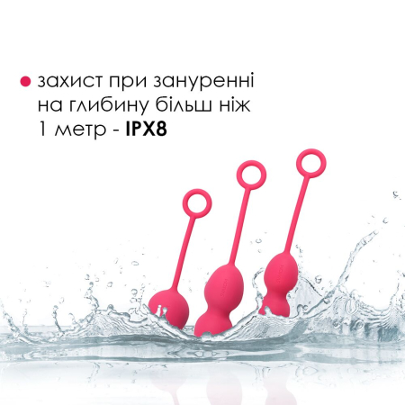 Набір вагінальних кульок зі зміщеним центром ваги Svakom Nova Plum Red - фото №4
