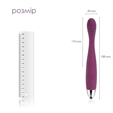 Тонкий вібратор точки G Svakom Cici Violet - фото №2