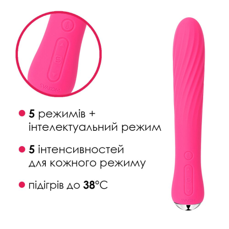 Вібратор із підігрівом Svakom Anya Plum Red - фото №3