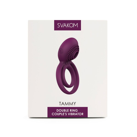 Подвійне ерекційне кільце з вібрацією Svakom Tammy Violet - фото №7
