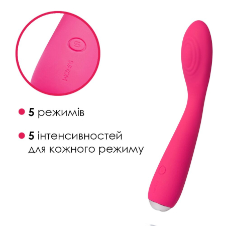 Вібратор для клітора та точки G Svakom Iris Plum Red - фото №3