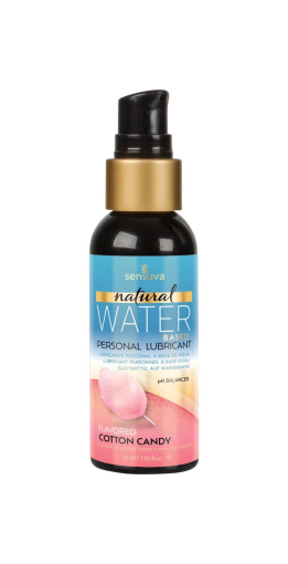 Змазка на водній основі Sensuva Natural Water-Based Cotton Candy (57 мл) без гліцерину та парабенів - фото