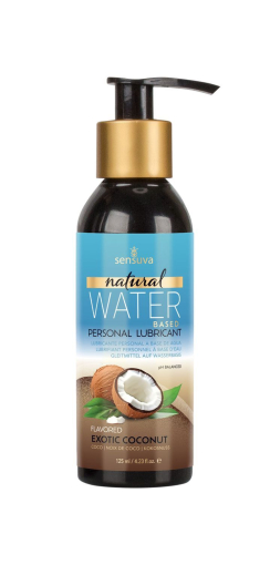 Змазка на водній основі Sensuva Natural Water-Based Exotic Coconut (125 мл) без гліцерину і парабенів - фото