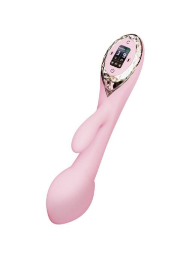 Вібратор-кролик з голівкою KISTOY A-King, що надувається, LED-екран - фото №2