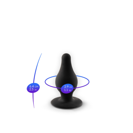 Анальна пробка SilexD (Model 2 size XS) двошарова, силікон+Silexpan, діаметр 2,9 см - фото №3