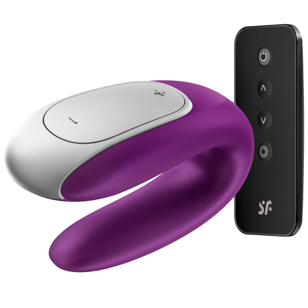 Смарт-вібратор для пар Satisfyer Double Fun (Violet) з пультом ДК - фото