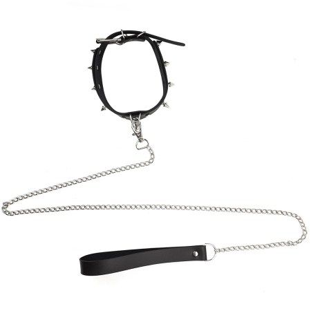 Нашийник з шипами та повідцем Art of Sex - Collar Spikes and Leash - фото №5