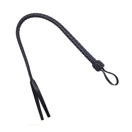 Батіг гнучкий Снейк, натуральна шкіра, колір чорний, довжина - 80 см 