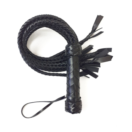 Флогер Кішка, 9 плетених хвостів по 50 см, колір чорний - фото №6