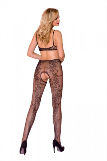 Бодістокінг з ажурної сітки із вирізами з боків та доступом Casmir CA002 чорний - - фото №2