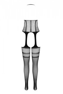 Сітчастий тілесний бодістокінг з коротким топом та підв'язками Casmir CA008 - - фото №6