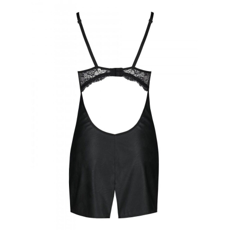 Бебі-дол з еко-шкіри та мережива Passion LOONA CHEMISE XXL/XXXL, black - фото №6