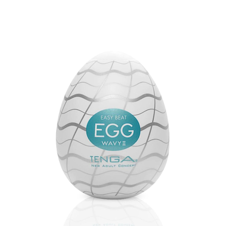 Мастурбатор-яйце Tenga Egg Wavy II з подвійним хвилястим рельєфом - фото