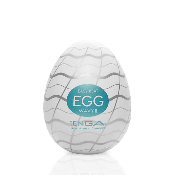 Мастурбатор-яйце Tenga Egg Wavy II з подвійним хвилястим рельєфом - фото