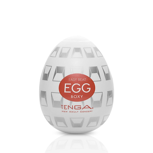 Мастурбатор-яйце Tenga Egg Boxy з геометричним рельєфом - фото