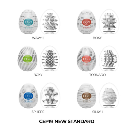 Набір мастурбаторів-яєць Tenga Egg New Standard Pack (6 яєць) - фото №6