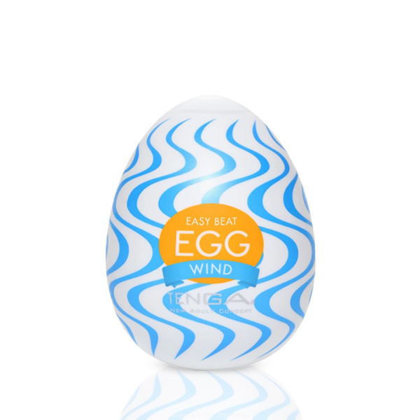 Мастурбатор-яйце Tenga Egg Wind із зиґзаґоподібним рельєфом - фото