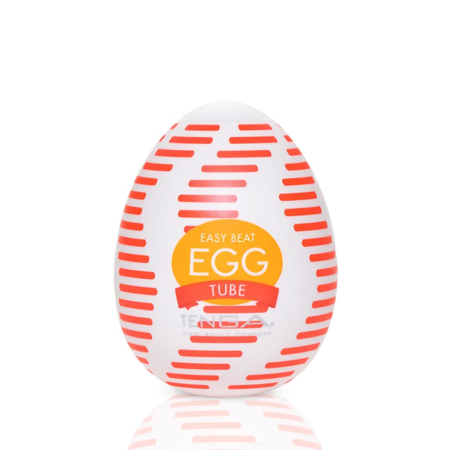 Мастурбатор-яйце Tenga Egg Tube, рельєф з поздовжніми лініями - фото