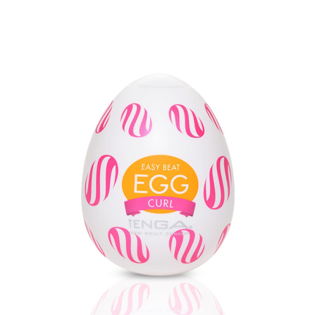 Мастурбатор-яйце Tenga Egg Curl з рельєфом із шишечок - фото