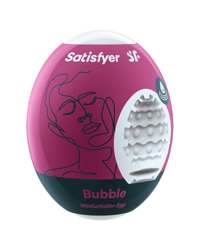 Самозмащувальний мастурбатор-яйце Satisfyer Masturbator Egg Bubble, одноразовий, не потребує змазки - фото