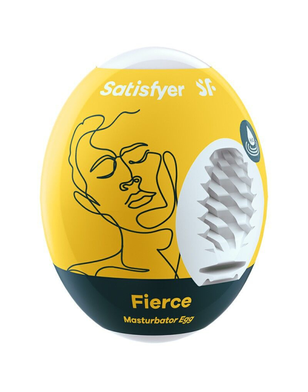 Самозмащувальний мастурбатор-яйце Satisfyer Masturbator Egg Fierce, одноразовий, не потребує змазки - фото