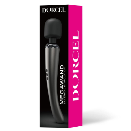 Потужний вібромасажер Dorcel Megawand Chrome Silver який перезаряджається, 160 режимів - фото №7