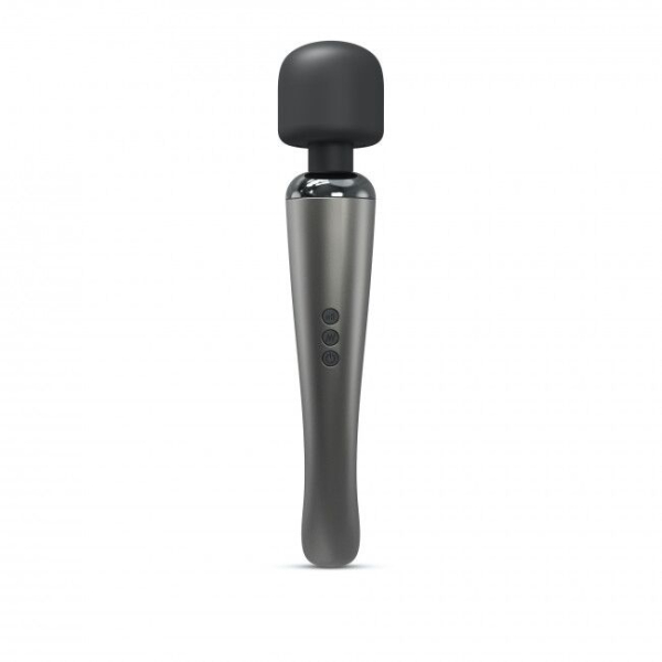 Потужний вібромасажер Dorcel Megawand Chrome Silver який перезаряджається, 160 режимів - фото