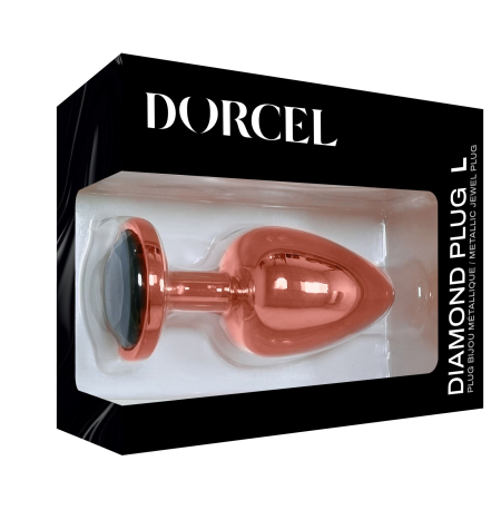 Металева анальна пробка із прикрасою у вигляді кристалу Dorcel - Diamond Plug L - фото №5
