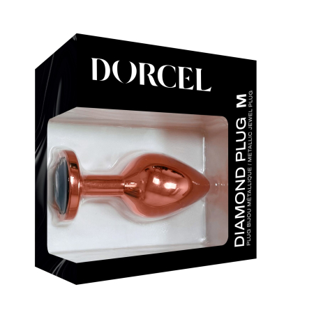 Металева анальна пробка із прикрасою у вигляді кристалу Dorcel - Diamond Plug M - фото №5