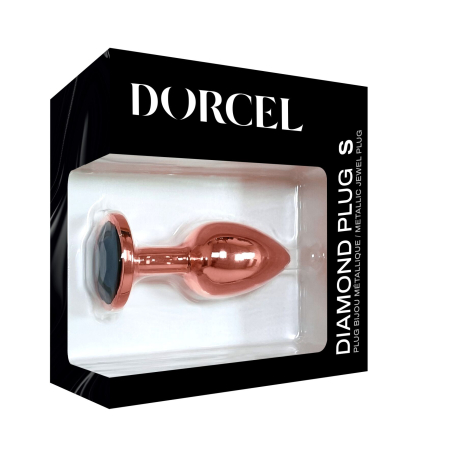 Металева анальна пробка із прикрасою у вигляді кристалу Dorcel - Diamond Plug Rose Gold S - фото №5