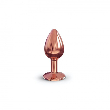 Металева анальна пробка із прикрасою у вигляді кристалу Dorcel - Diamond Plug Rose Gold S - фото №2