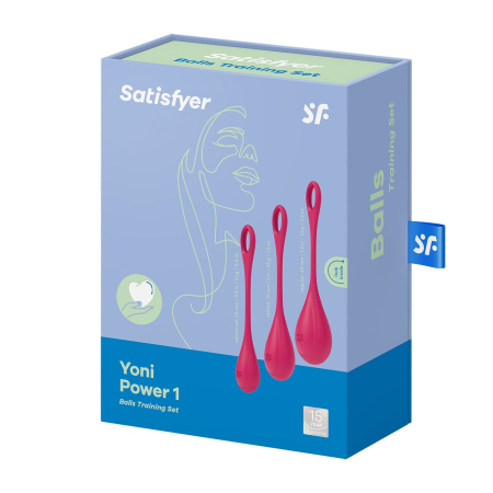 Набір йоні намистин Satisfyer Yoni Power 1 Red, діаметр 2-2,5-3см, вага 22-46-74гр - фото №5