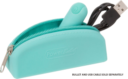 Сумка для зберігання секс-іграшок PowerBullet - Silicone Storage Zippered Bag Teal - - фото №4