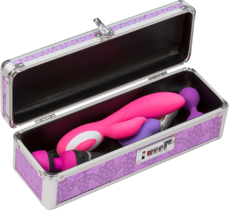 Кейс для зберігання секс-іграшок BMS Factory - The Toy Chest Lokable Vibrator Case Purple з кодовим №5