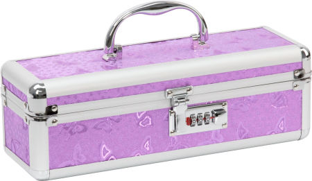 Кейс для зберігання секс-іграшок BMS Factory - The Toy Chest Lokable Vibrator Case Purple з кодовим №2